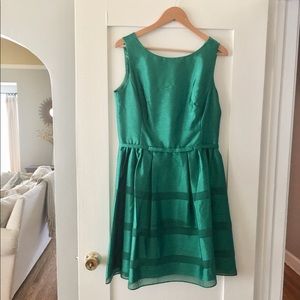 Green “Silk” Dress (Size 12)